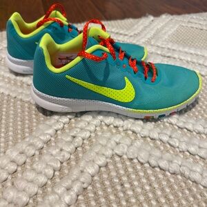 Nike Teal and Neon Yellow Sneakers